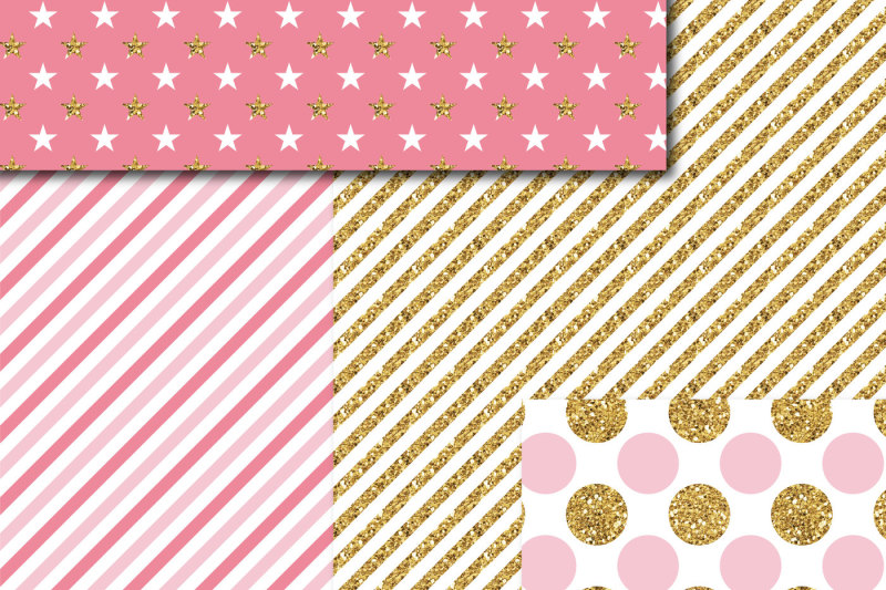 baby-pink-and-pink-gold-digital-paper-glitter-digital-paper-gold-polka-dots-stripes-stars-mi-767