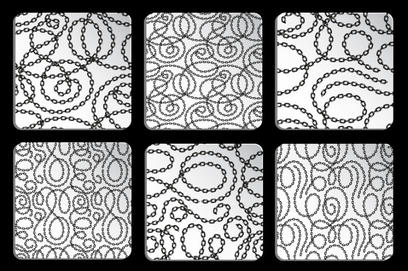 vector-tangled-chains-seamless-patterns