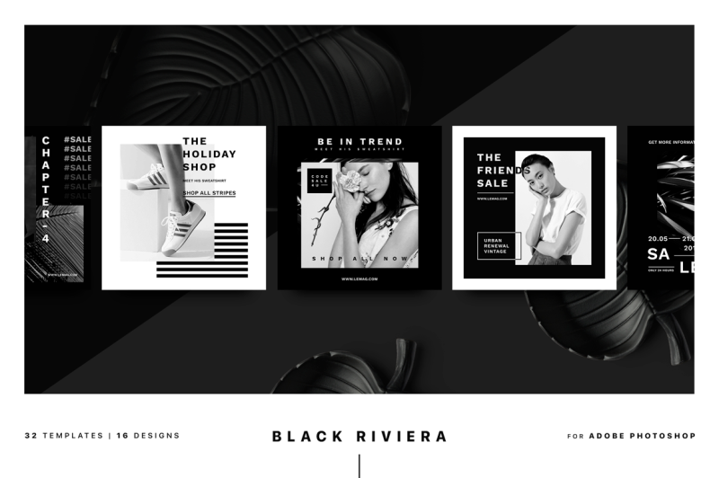 black-riviera-social-media-pack