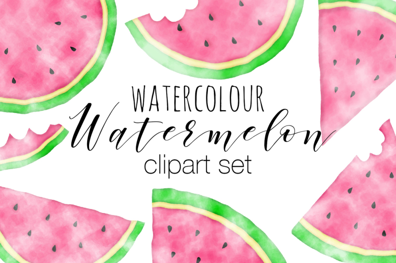 watercolour-watermelon-clipart-set