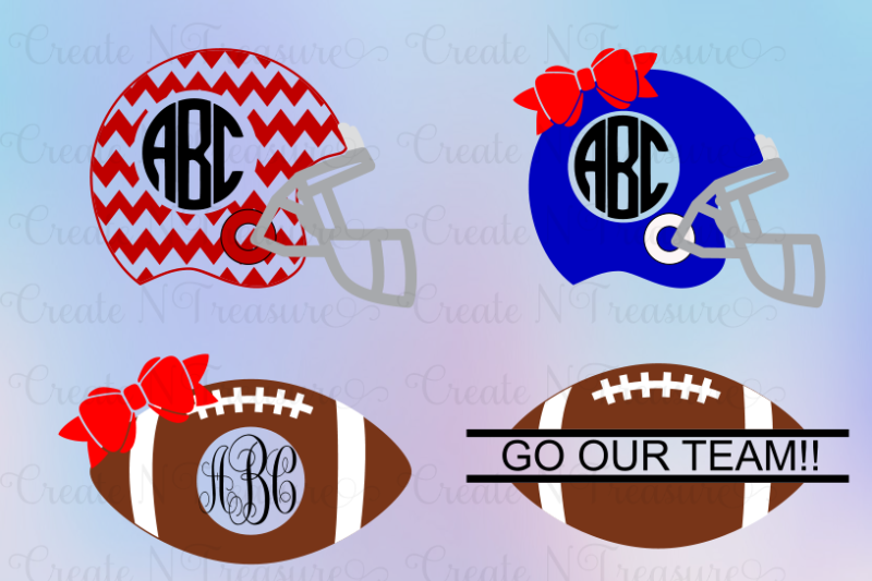 Download Football Monogram SVG. Cutting files for Silhouette cameo ...