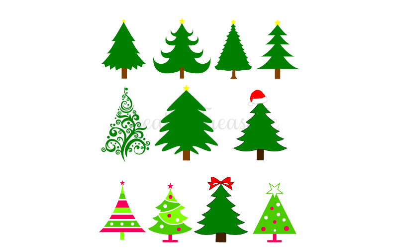 Download Christmas Tree SVG DXF. Cutting files for Silhouette cameo or Cricut design space. By ...