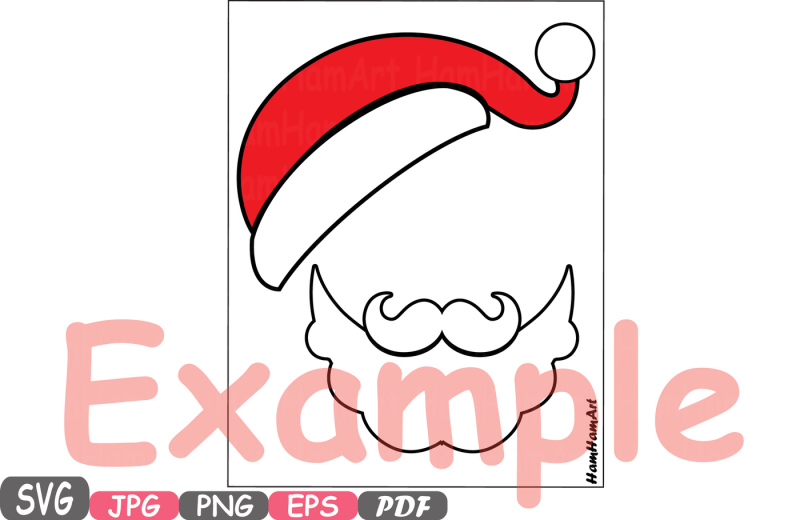 christmas-props-party-photo-booth-silhouette-costume-cutting-files-svg-horns-clipart-bunting-digital-santa-claus-props-reindeer-vinyl-5p