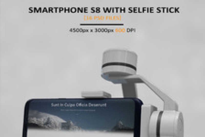 Samsung Galaxy S8 Mockup Aibird Uoplay Selfie Stick S By Mock Up Store Thehungryjpeg Com