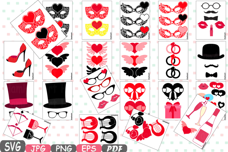 Download Props Valentine's Day Mask Silhouette Cutting Files SVG ...