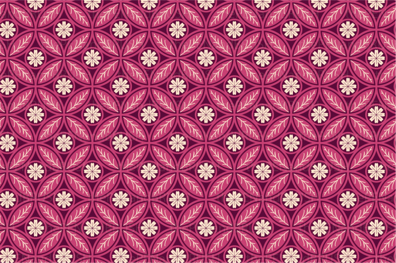moroccan-pink-seamless-patterns-vector