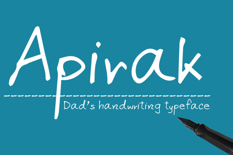 apirak-handwriting-typeface