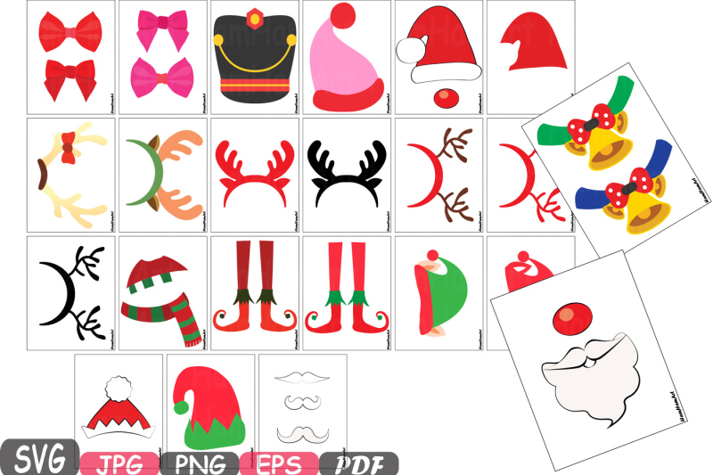 christmas-props-party-photo-booth-silhouette-costume-cutting-files-svg-horns-clipart-bunting-digital-santa-claus-props-reindeer-vinyl-7p