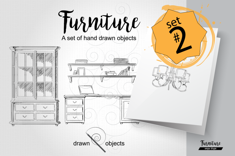 furniture-hand-drawn-vector-set-2