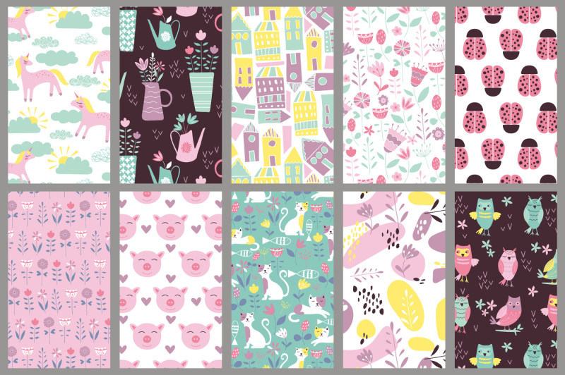 for-girls-seamless-patterns