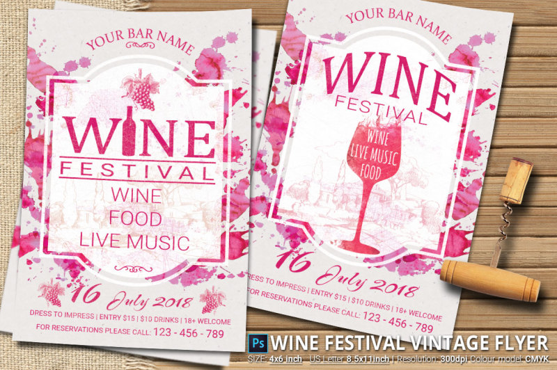 wine-festival-vintage-flyer