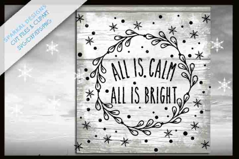 all-is-calm-all-is-bright-christmas-svg-design