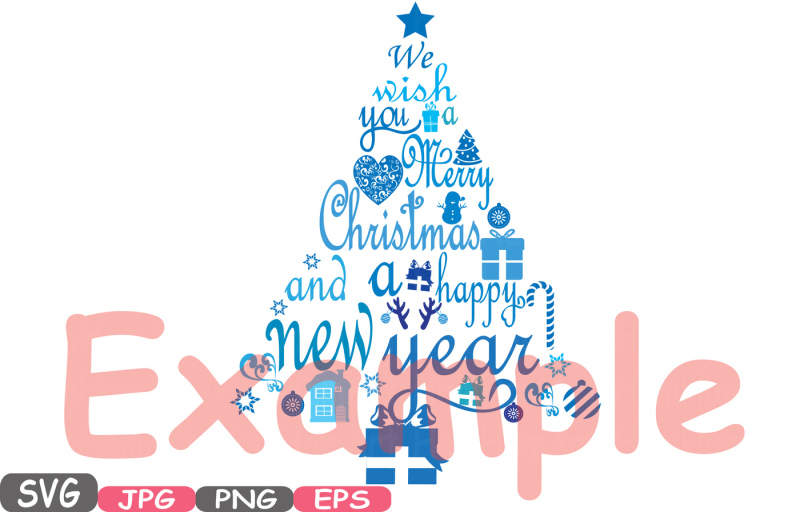 christmas-trees-we-wish-you-a-merry-christmas-and-happy-new-year-word-art-cutting-files-svg-monogram-clipart-silhouette-tree-santa-claus-458s