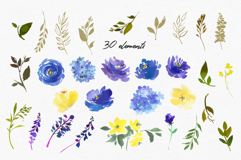 carolina-royal-blue-watercolor-floral-clipart