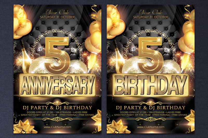 anniversary-and-birthday-party-flyer