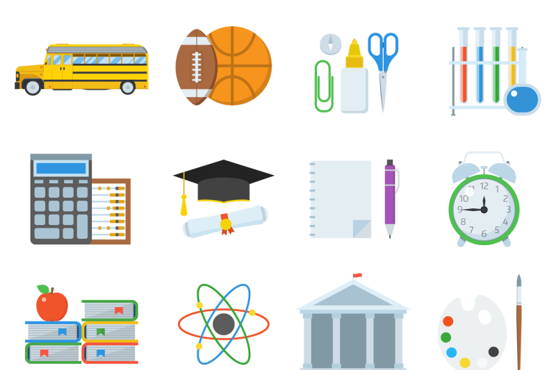 back-to-school-icons-set
