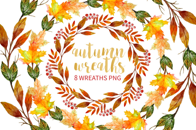 autumn-wreaths-clipart-watercolor