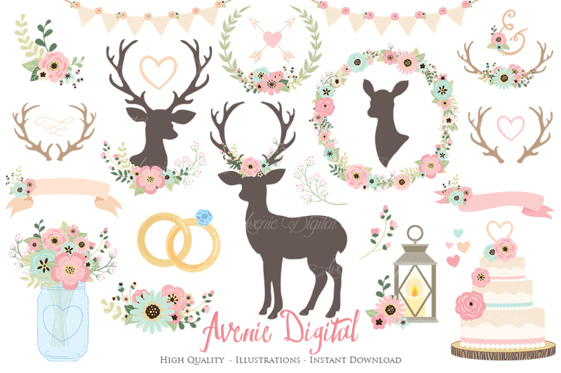 country-chic-wedding-clipart