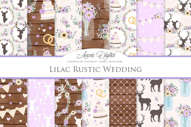 lilac-rustic-wedding-digital-paper