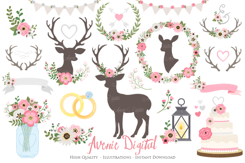 pink-and-grey-rustic-wedding-clipart