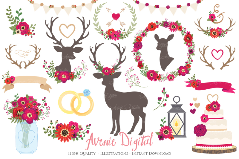 red-rustic-wedding-clipart