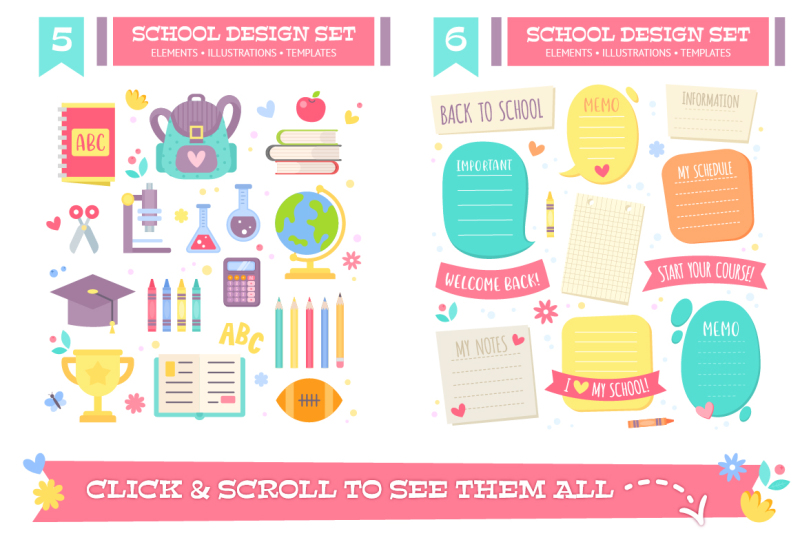 back-to-school-design-set