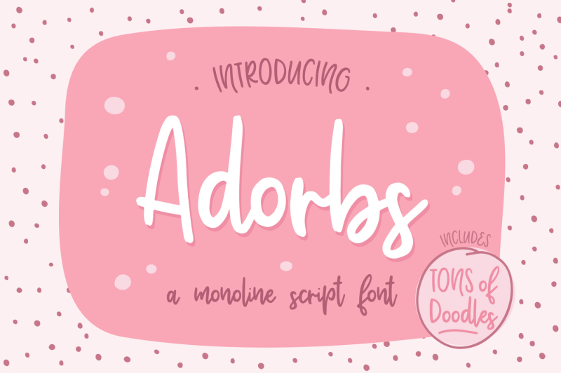 adorbs-a-monoline-script-font
