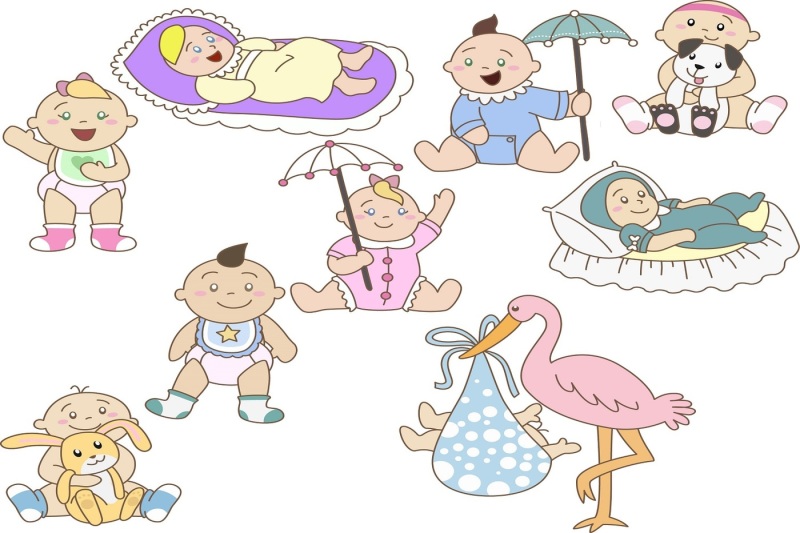 cute-born-babies-illustration-pack