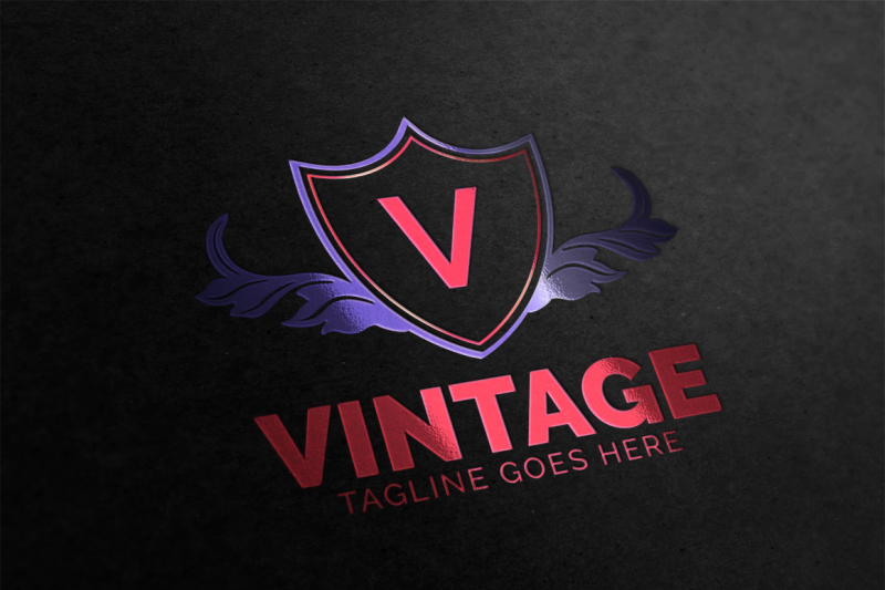 vintage-v-letterlogo