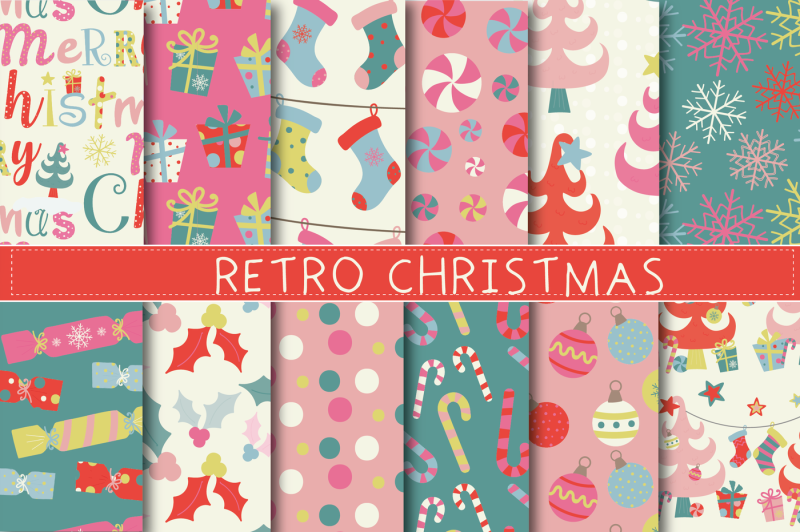 retro-merry-christmas-papers