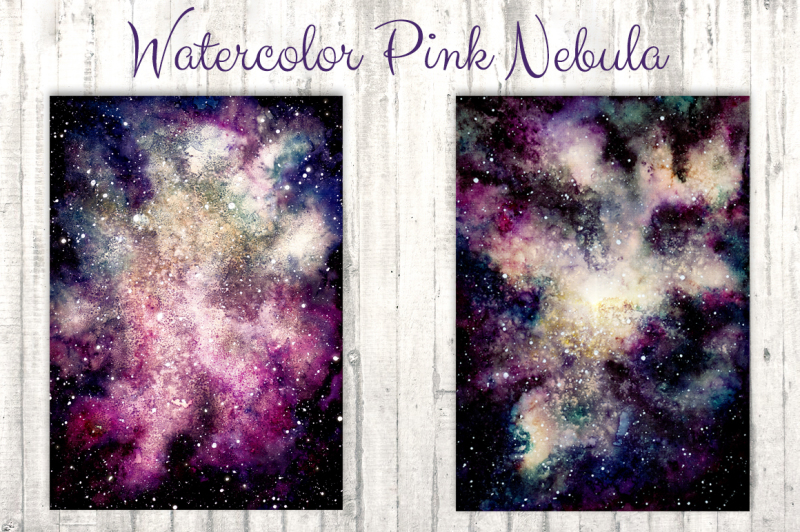 watercolor-pink-nebula-collection