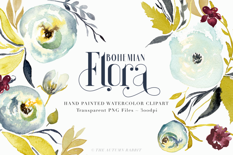 bohemian-floral-watercolor-clipart
