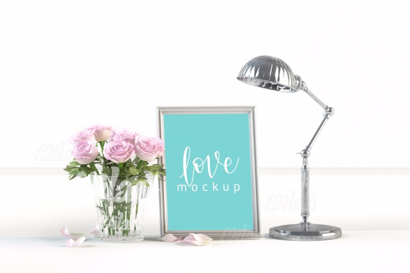 Download Frame, flower, light fixture, MockUp - Floral Mockup ...