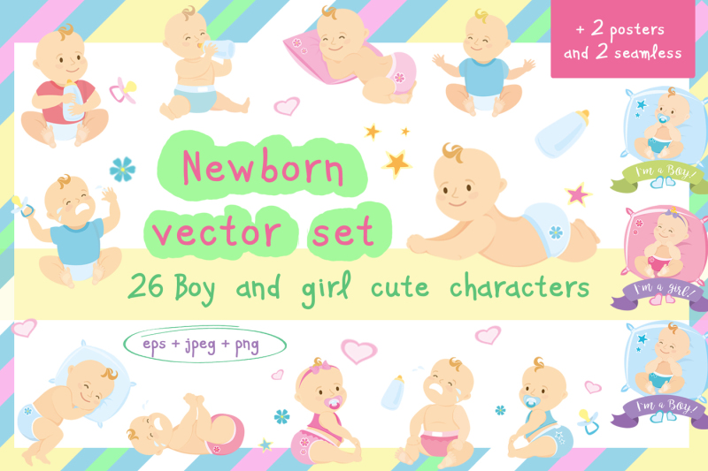 big-set-cute-newborn-children