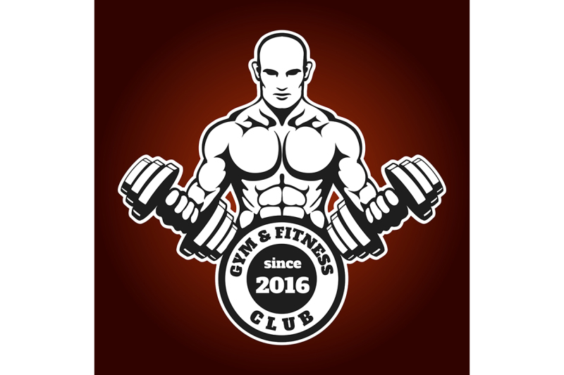 gym-and-fitness-emblem-with-training-man