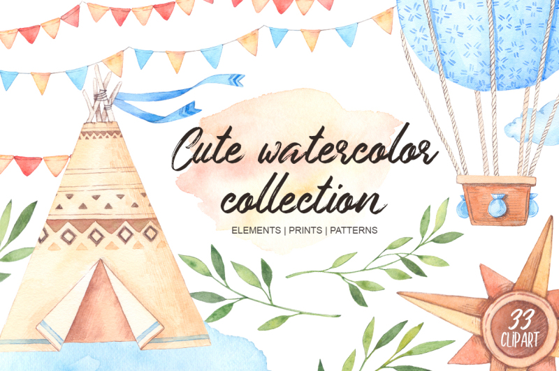 cute-watercolor-collection-children-clipart