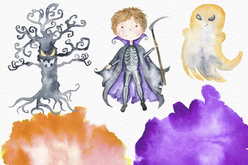 halloween-party-watercolor-clipart