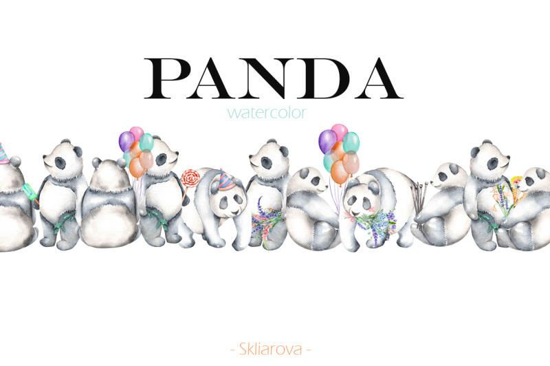 watercolor-panda-set