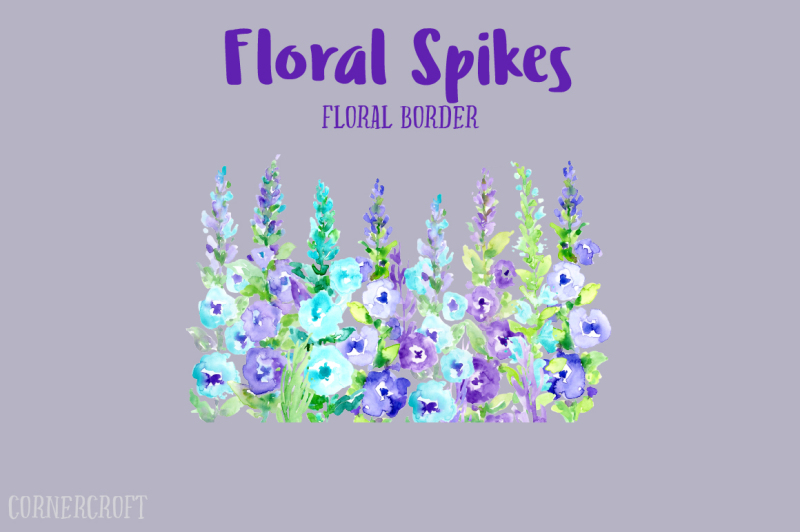 watercolor-floral-spikes-purple