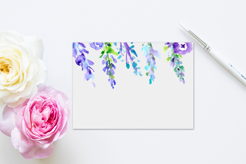 watercolor-floral-spikes-purple