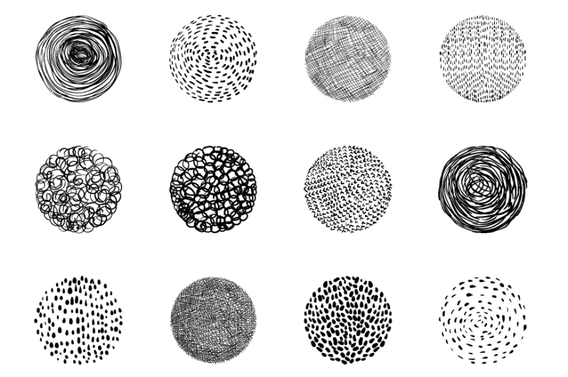 hand-drawn-doodle-circle-clipart-freehand-textured-circle-round-shape