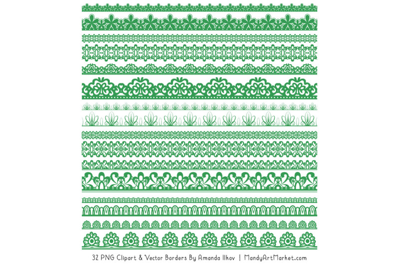 mixed-lace-clipart-borders-in-green