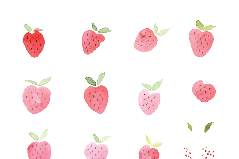 strawberry-watercolor