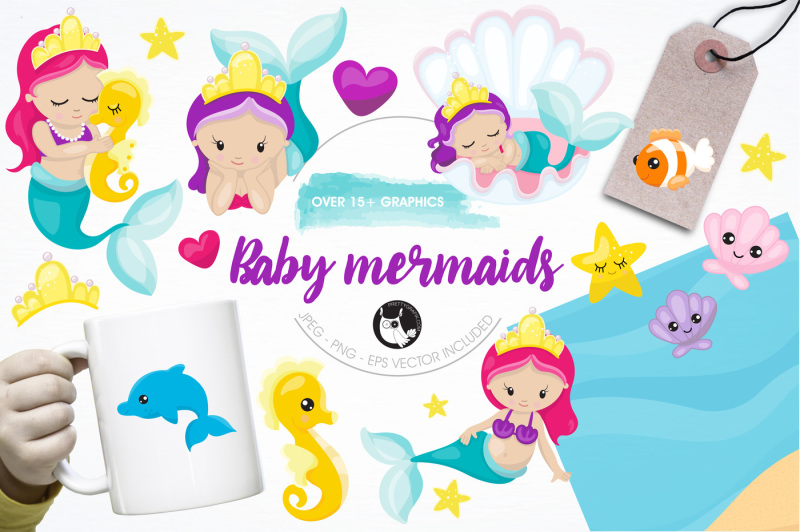 baby-mermaids-illustrations-and-graphics