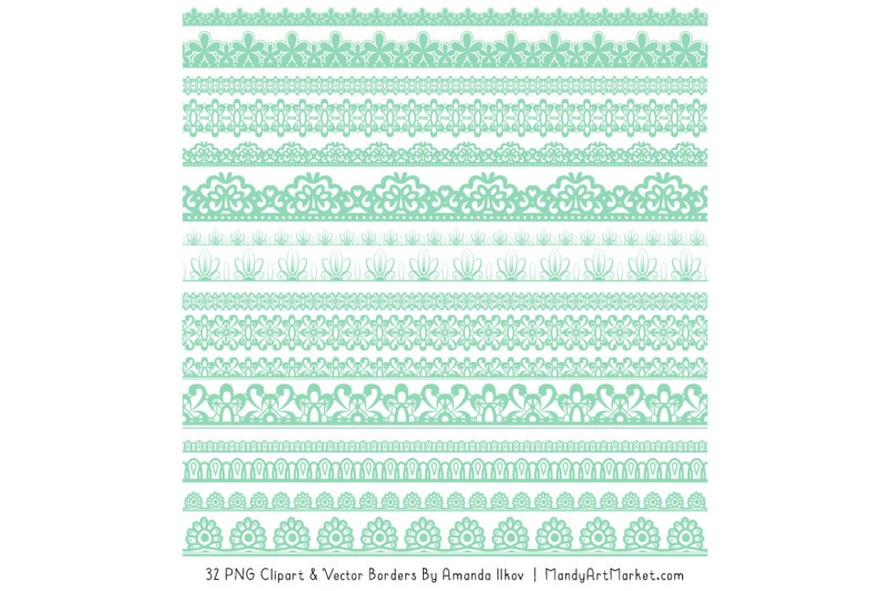 mixed-lace-clipart-borders-in-mint