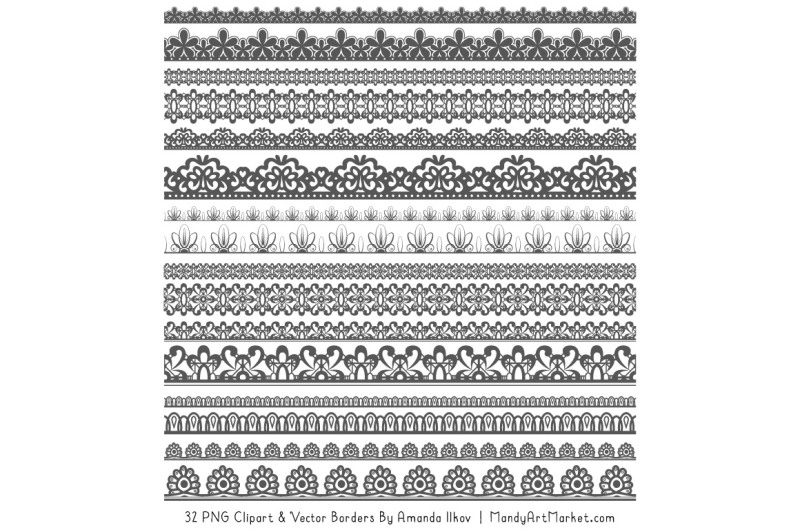 mixed-lace-clipart-borders-in-pewter