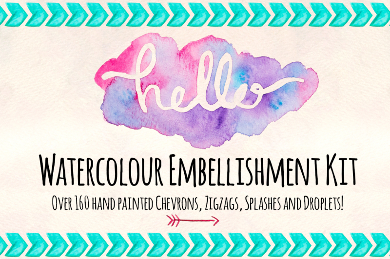 160-watercolor-embellishment-kit