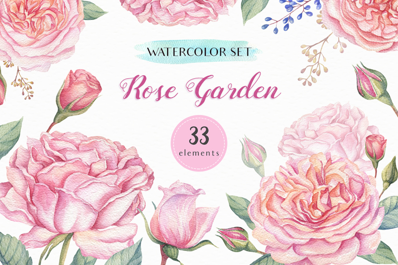 watercolor-rose-garden