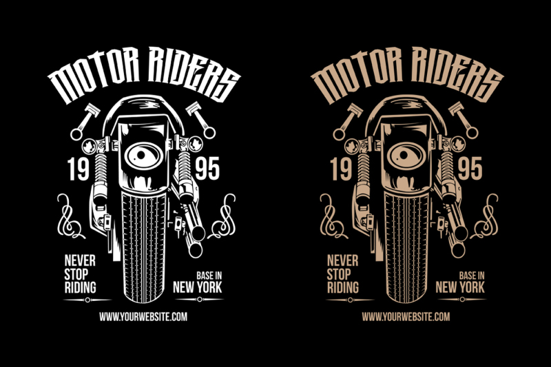 motorcycle-riders-t-shirt-design-template