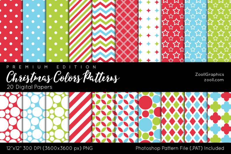 christmas-colors-digital-papers